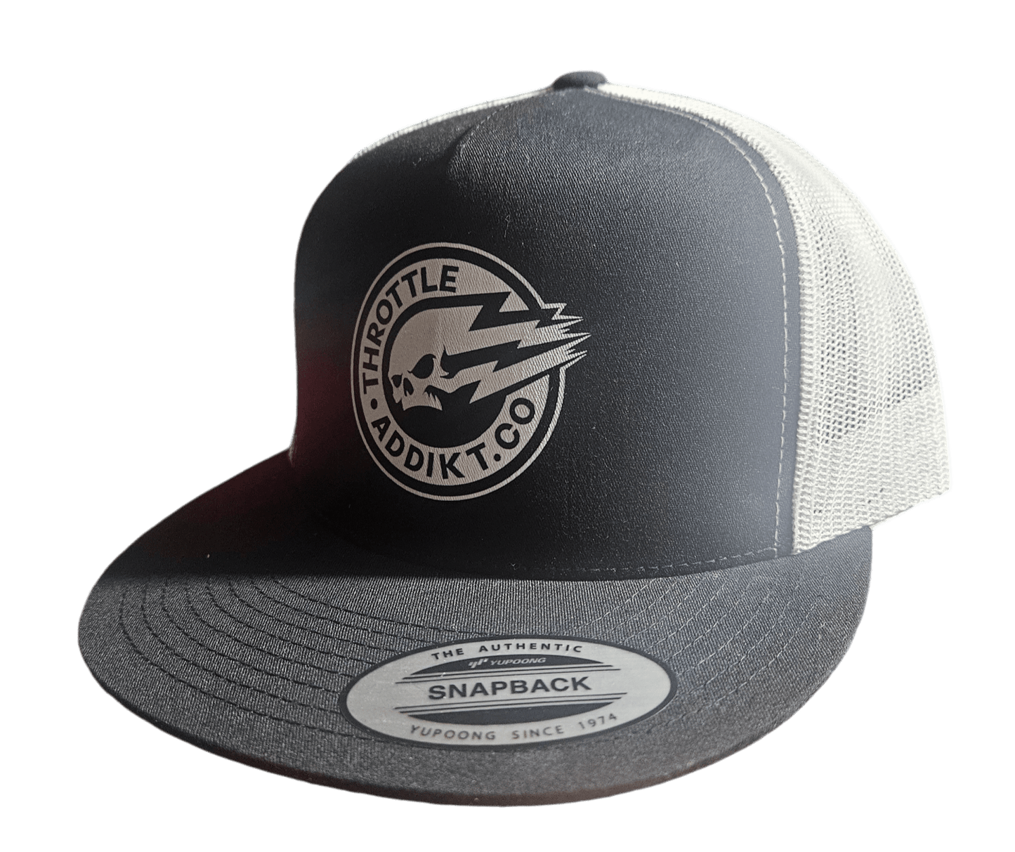 Black white / lightning badge snapback