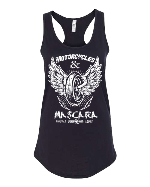 Motorcycles & Mascara racerback