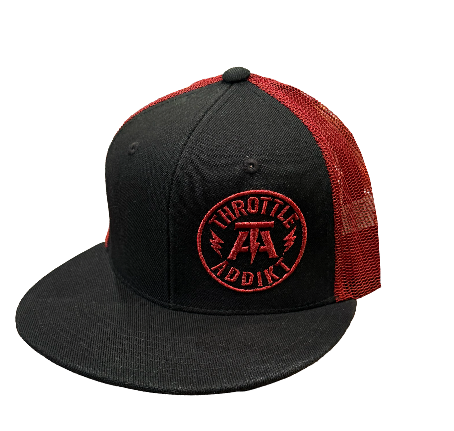 2 Tone snap -maroon/black