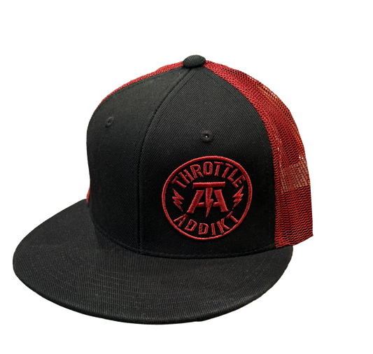 2 Tone snap -maroon/black