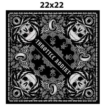 Skull paisley bandana