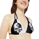 Strappy Triangle Bikini Top (AOP)